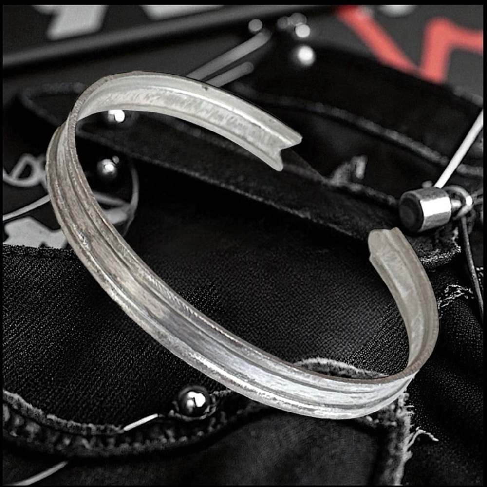 5 For $25💫Silver Industrial Hardware Cuff Bracelet